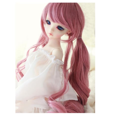 BJD ウィッグ ロングウィッグ 巻き髪 くるくる 球体関節人形 カスタムドール 人形用 かつら 髪 DD SD MSD YOSD 1/3 1/4 選べる2サイズ