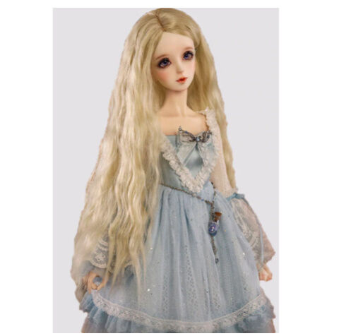 BJD ウィッグ ロング ウェーブ 明るい 綺麗な ブロンド 金髪 球体関節
