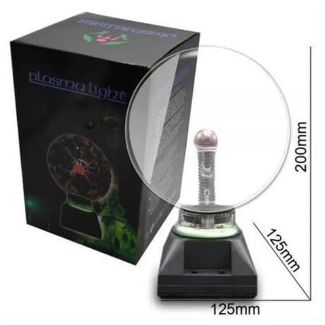 プラズマボール サンダーボール タッチセンシティブランプ 放電球 科学玩具 雷ボール 静電 マジックボール 装飾品 知育玩具 インテリア　8インチ