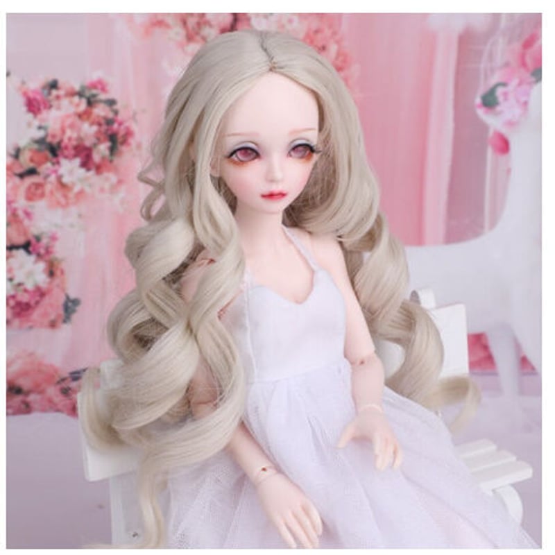 球体関節人形 BJD 1/4 フルセット 美女 巻き髪 本体＋眼球＋服＋靴＋