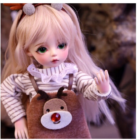 【金髪のパッチリお目目】 BJD 1/6 球体関節人形 美少女 フルセット 30cm 本体＋眼球＋ウィッグ＋服＋靴 メイクアップ済み 女の子 カスタムドール 【大人気商品】