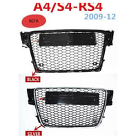 RS4-Styling a4 b8 グリル abs 黒塗装 フロント 蜂蜜 メッシュグリル アウディ用 for AUDI a4 s4 rs4 b8セダン/クーペ/コンバーチブル 2008-2012