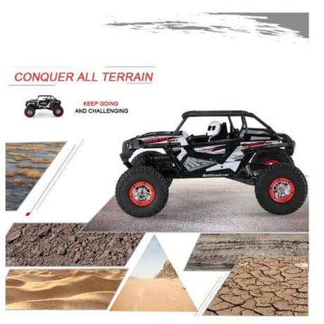 オリジナルWLtoys 10428-B2 1/10 2.4G 4WDエレクトリックロッククローラーオフロードバギー砂漠バハRCカーRTR ホビー