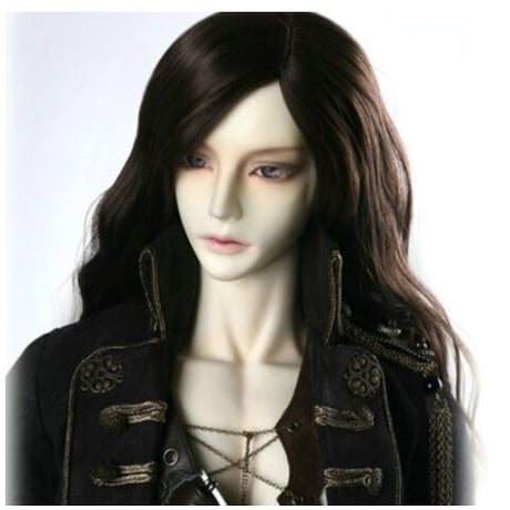 BJD ウィッグ 流れるような ロング ウェーブ 黒髪 球体関節人形 カスタムドール 人形用 かつら 髪 耐熱 DD SD MSD YOSD ブラック 選べる4サイズ