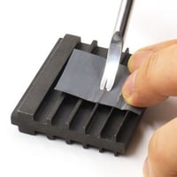 レザークラフト スチール  シャープ ベベラー ワイド シャベル 両面修復 ツール