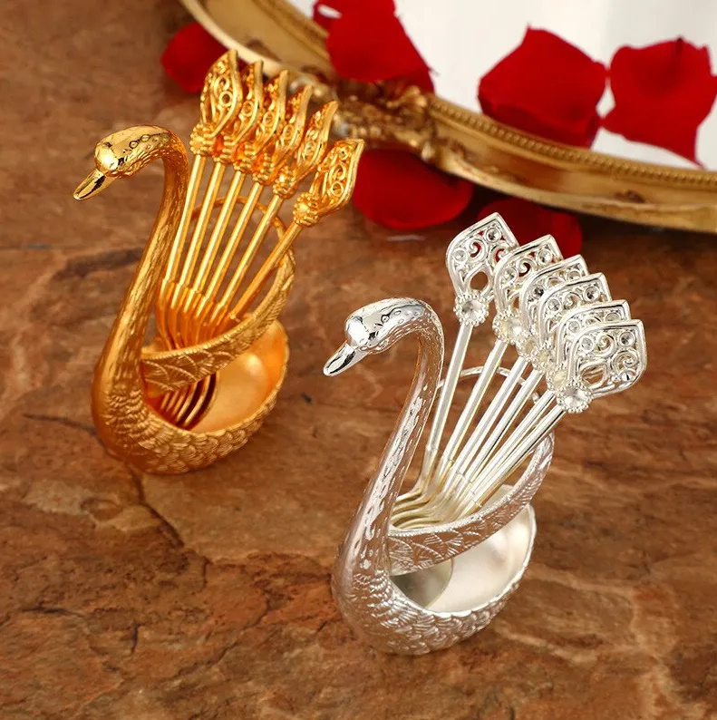 2色展開】白鳥 スプーン ベースホルダーセット カトラリー コーヒー