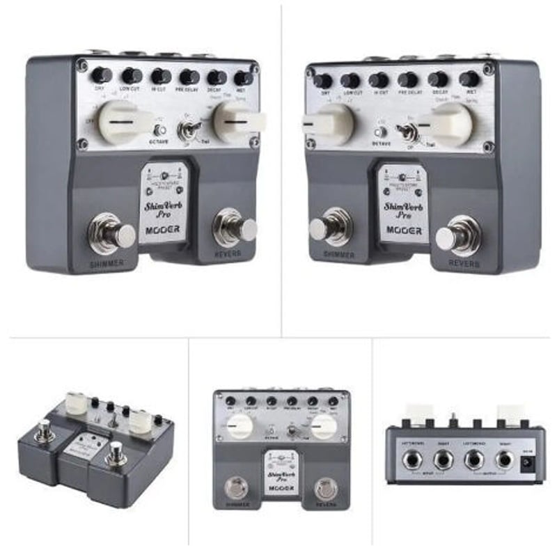 MOOER ShimVerb デジタル エフェクト ギター ペダル フットスイッチ