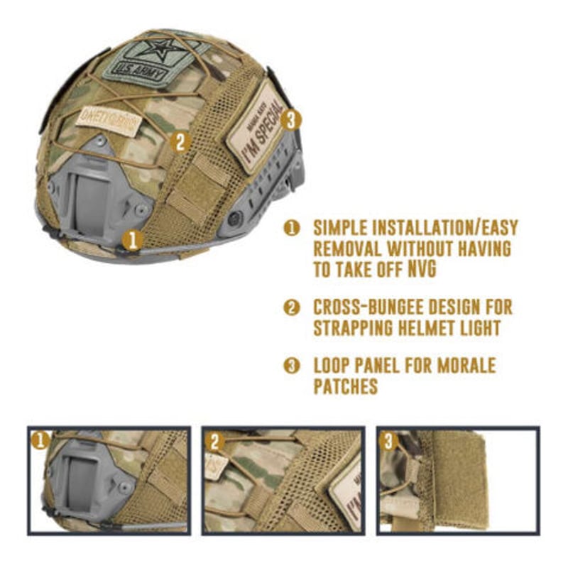 OneTigris ヘルメットカバー ファストヘルメット PJ 迷彩 防水