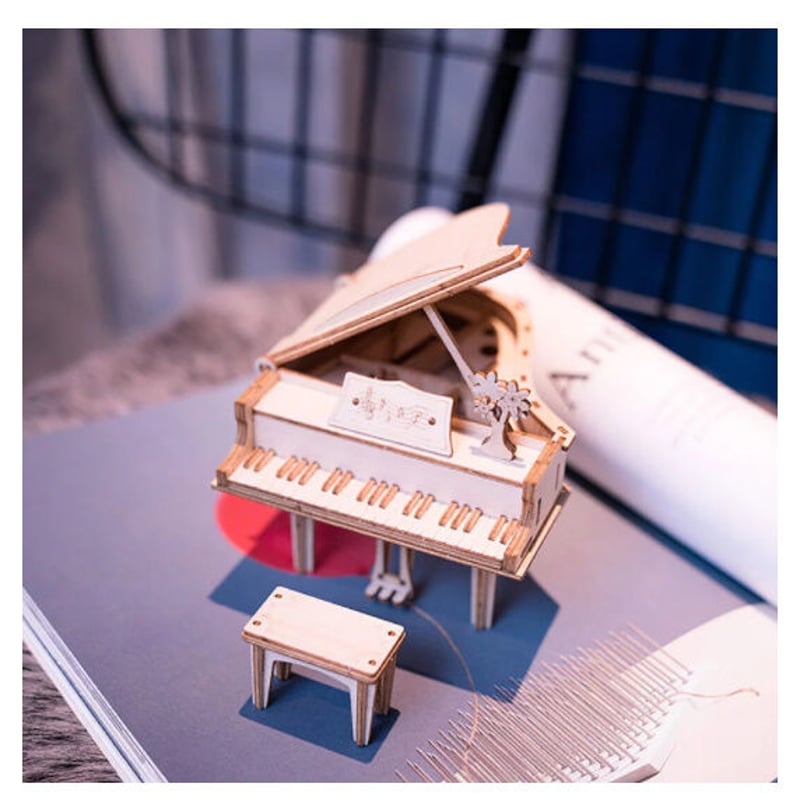 ROBOTIME】 ピアノ DIY 立体パズル 木製 3D グランドピアノ ロボタイム