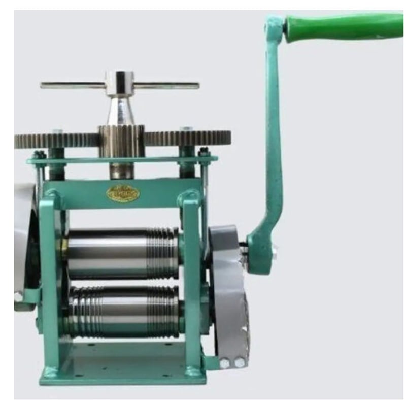 業務用 彫金ローラー 圧延機 ワイドロール 角溝 半丸溝兼用