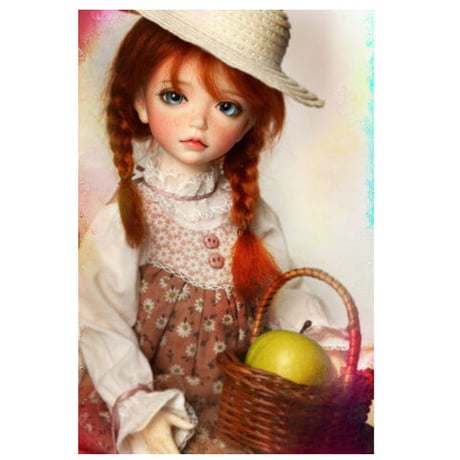 カスタムドール BJD 本体+眼球+メイクアップ済 球体関節人形 女の子 そばかす 幼SDサイズ 1/6 ノーマルスキン