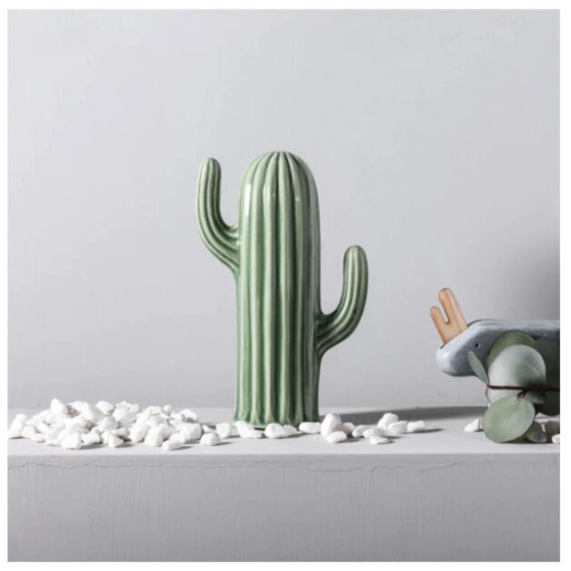 オブジェ】 サボテン3点セット 植物 グリーン 樹脂彫像 部屋装飾品