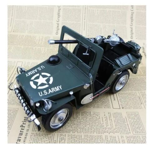 1/18 U.S.ARMY ミリタリー ジープ JEEP ブリキ SUV 緑 グリーン コレク