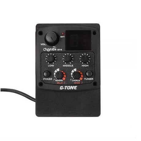 Cherub GT-6 アコースティックギター プリアンプ 3-Band EQ エコライザー 液晶チュー アコギ