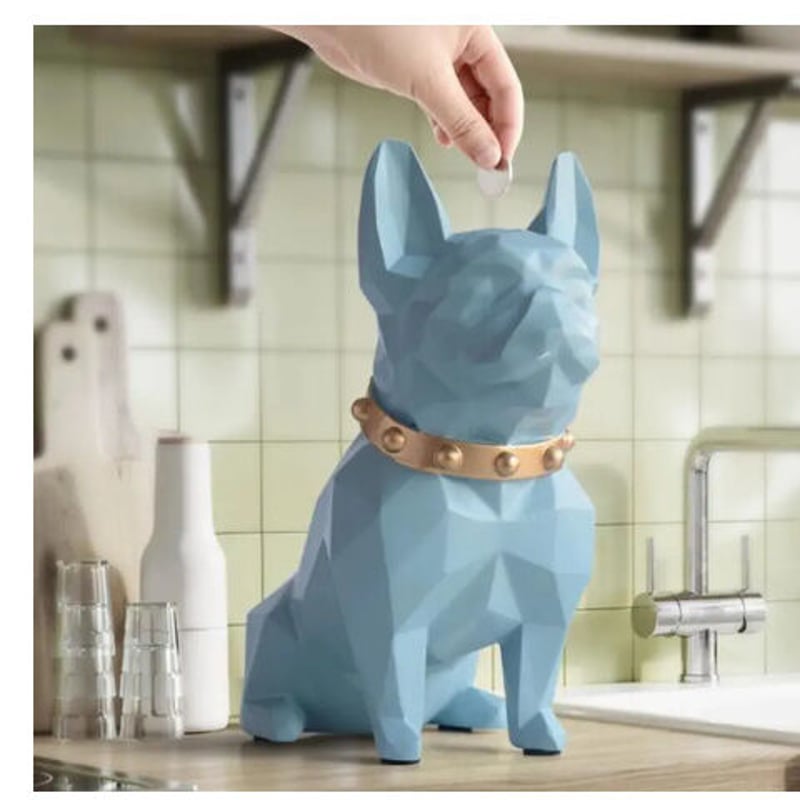 貯金箱 犬デザイン 6色展開 可愛い 置物 誕生日プレゼント インテリア