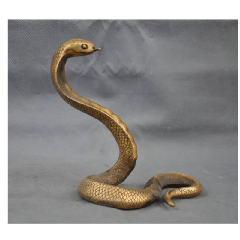 オブジェ】 置物 インテリア へび 蛇 コブラ レトロ アンティーク