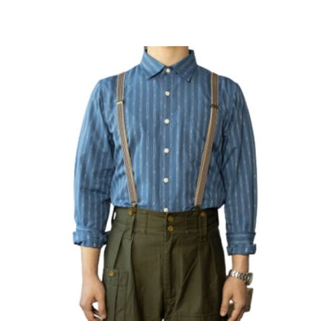 オールドファッション 1930年代風 ストライプシャツ [2色展開]