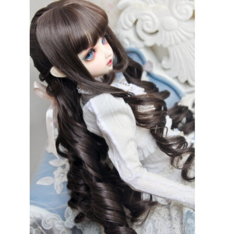 BJD ウィッグ 人形用 女性 ロング くるくる カーリーヘア 球体関節人形