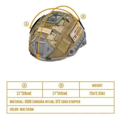 OneTigris ヘルメットカバー ファストヘルメット PJ 迷彩 防水 メッシュ ハーフ サバゲー ミリタリー 装備 500Dコーデュラナイロン マルチカム 2色展開