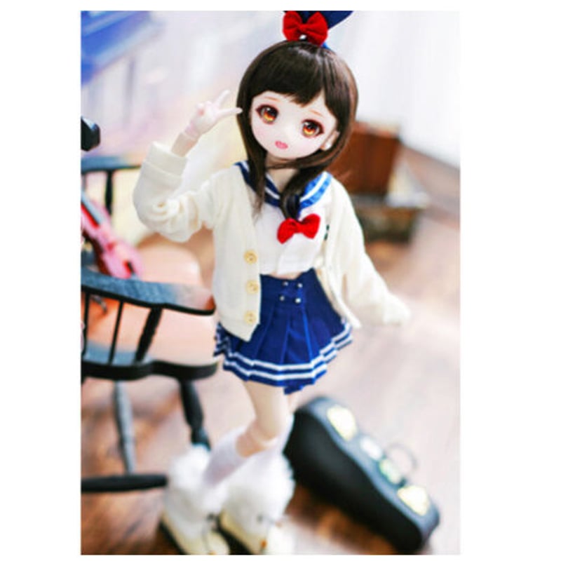 球体関節人形 BJD 1/4 セーラー服 フルセット 本体＋眼球＋服＋靴＋