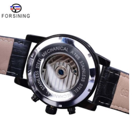 FORSINING メンズ腕時計 機械式 自動巻き 本革ベルト 日付 曜日表示 ビジネス 海外トップブランド 3色展開