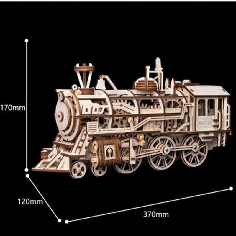 LK701】 ROBOTIME 機関車 3D ウッドパズル 木製 組み立てキット DIY 乗