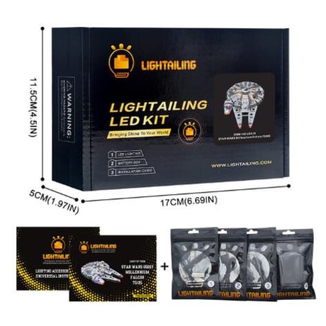 レゴ スターウォーズ ミレニアムファルコン 75105 [LED ライトキット+バッテリーボックス] ライトアップセット Star Wars