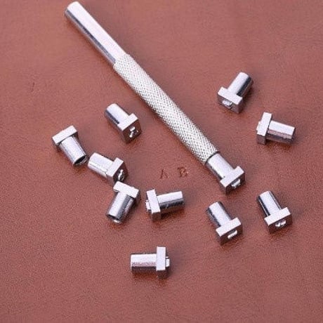 レザークラフト 刻印 ポンチ アルファベット 数字 スタンプ 36個セット