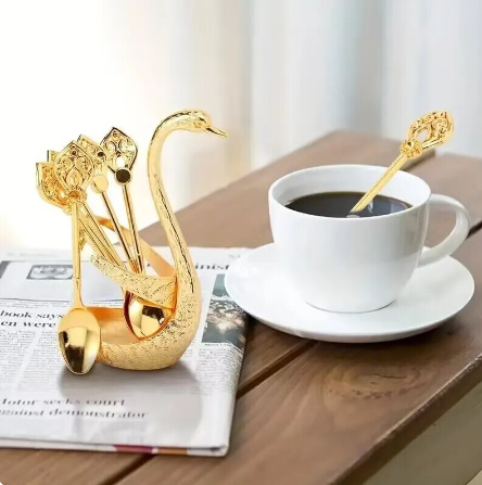 2色展開】白鳥 スプーン ベースホルダーセット カトラリー コーヒー