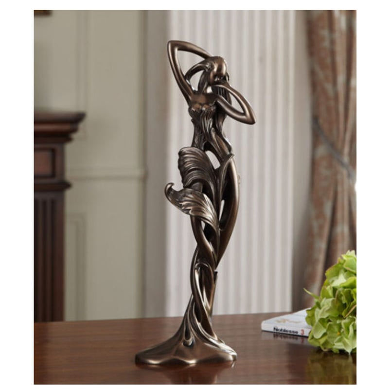 オブジェ】置物 北欧インテリア 彫刻 人形 女性 銅像 モダン