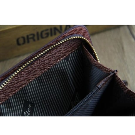海外ブランド Baellerry クロコダイル 長財布 ダブルジッパー クラッチ バッグ