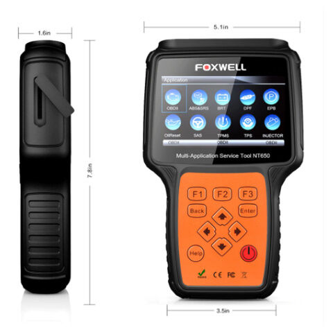 FOXWELL NT650 故障診断機 日本語対応 車 OBD2 スキャンツール 自動車