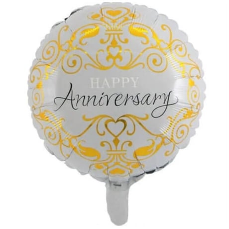 記念日 おめでとうロゴ 風船 "HappyAniversary”  飾り付け お誕生日 結婚式 アニバーサリー