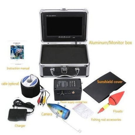 50Mケーブル GAMWATER 7インチモニター 1000tvl 水中カメラ 水中釣りカメラキット 12赤外線LEDライト 釣りカメラ フィッシング