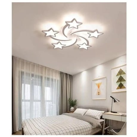 LED シャンデリア 星デザイン 8heads 天井照明 子供部屋 リビングルーム ベッドルーム オシャレ インテリア