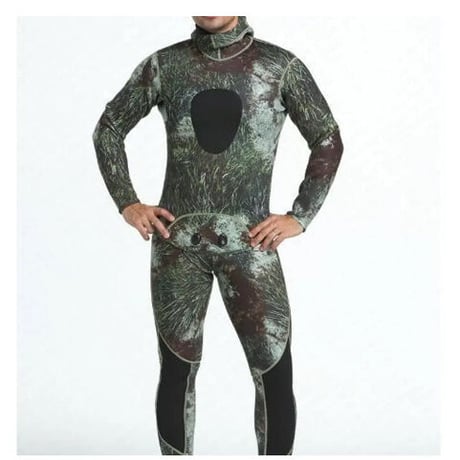 素潜り 漁 ウエット スーツ 魚突き 業務用 3mm 迷彩 カモフラ 柄 デザイン ピース ダイビング サーフィン