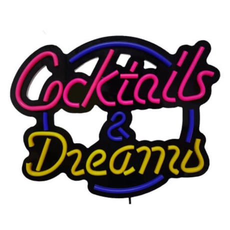 【ネオンライト】 バー 『Cocktails＆Dreams』 BAR CLUB PUB 飲食店【ネオンサイン】