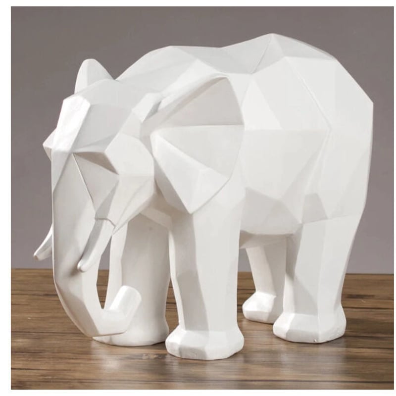 未使用 新品 インテリア 美術品 人間と象 アート北欧 思考 黒白