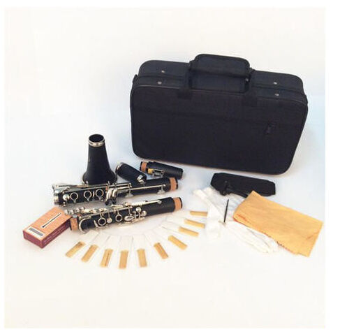B♭キー クラリネット 木管 本体 ニッケルメッキ ケース 手袋 ソプラノ