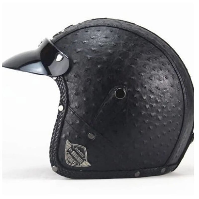 モーターサイクル ゼンゲン Kco オリジナル レザー ヘルメット ブラウン　キャメル TT&CO. 500-TX ヴィンテージレザートリム ブラウンレザー ブラック