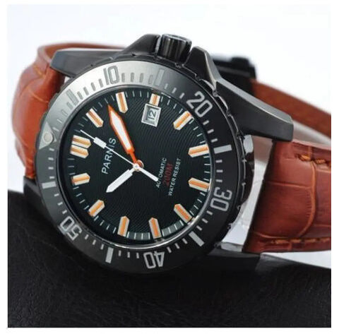 Parnis 自動巻 機械式腕時計 メンズ ダイバー 43mm 200m防水 日本