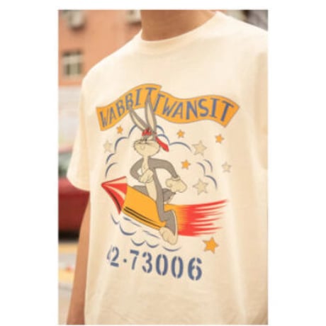 コットン バニー ロケット カジュアル Tシャツ