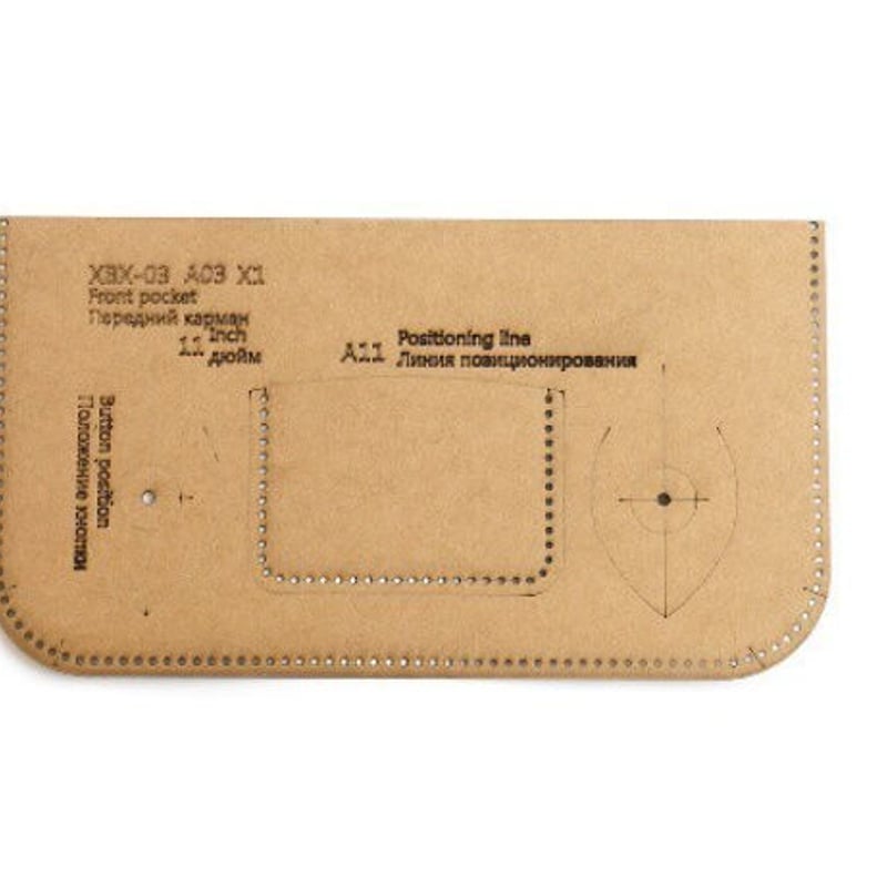 レザークラフト クラフト紙 ビジネス バッグ テンプレート 縫製