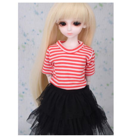 ドール衣装 球体関節人形 服 洋服 スカート 赤 黒 BJD カスタムドール かわいい おしゃれ 1/3 1/4 1/6 選べる3サイズ