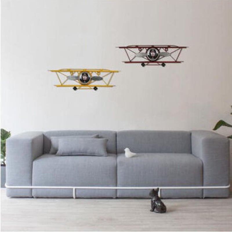 壁掛け時計 ウォールクロック レトロ デザイン 飛行機 3種類 おしゃれ