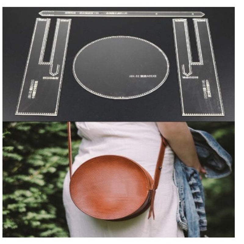 レザークラフト DIY 革細工 ハンドメイド サークル ショルダーバッグ
