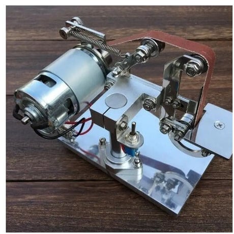 WW-24V 100ワット ナイフ削り シャープナイフ & ツール削り ミニテーブル ベース付 研磨機 ベルトグラインダー