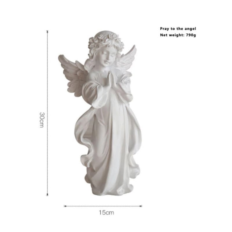 オブジェ】 置物 30cm 北欧インテリア 彫刻 かわいい 天使像