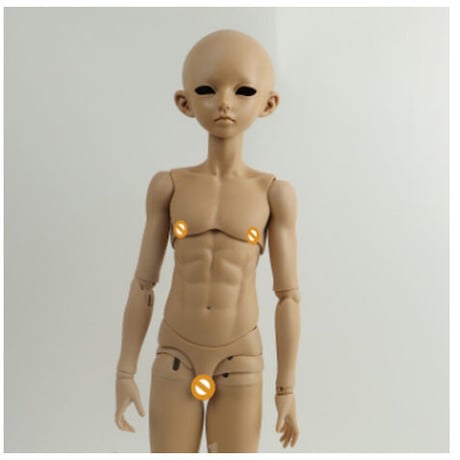 球体関節人形 美少年 イケメン 1/4 本体＋眼球＋メイクアップ済み BJD カスタムドール 男性 可愛い 二枚目 ハンサム 美男子 選べる5色