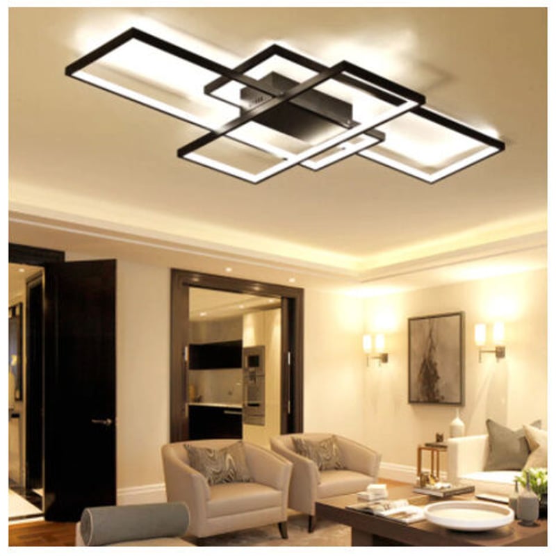 シーリングライト】 長方形 リモコン付き 調光＋調色 モダン デザイン